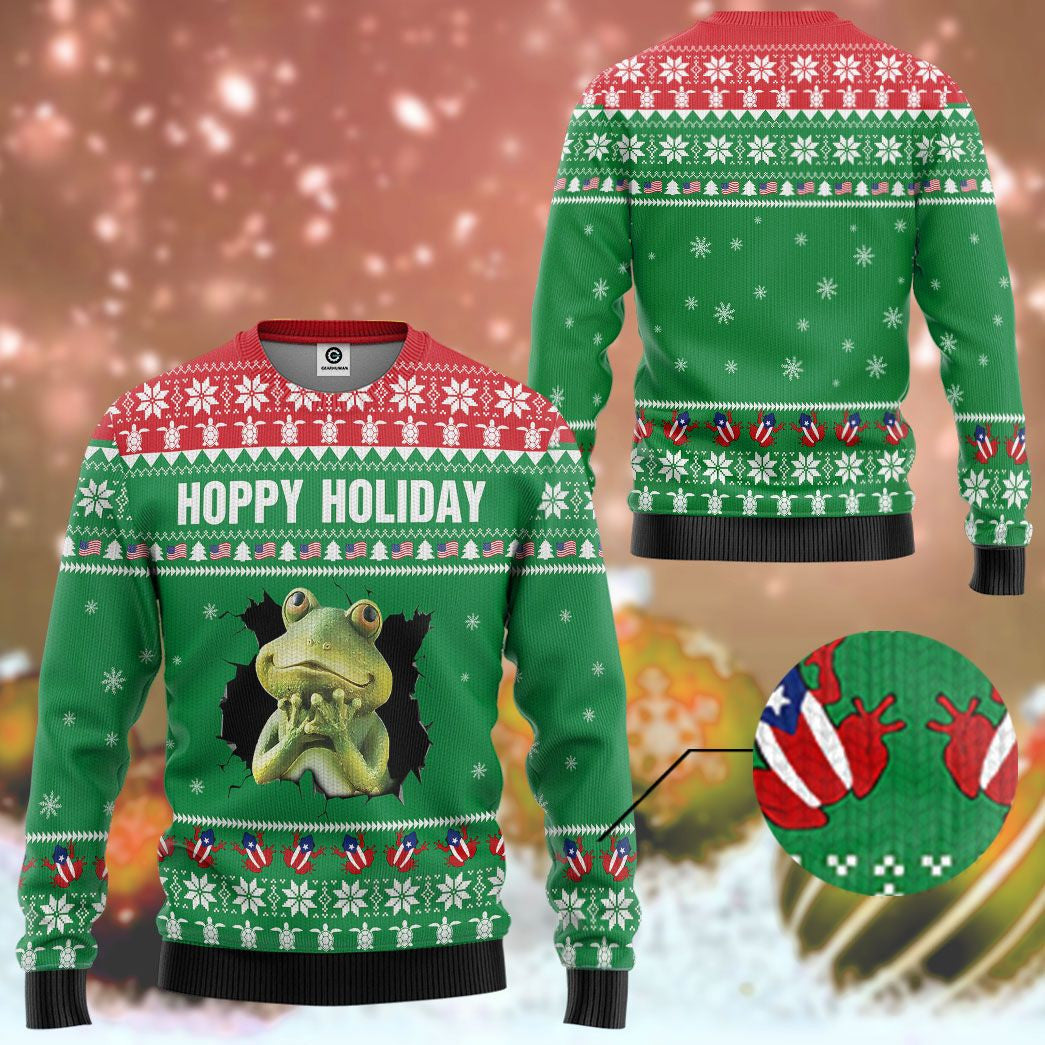 Frog Hoppy Holiday - Christmas Gift For Adults - Hoodie QT309530
