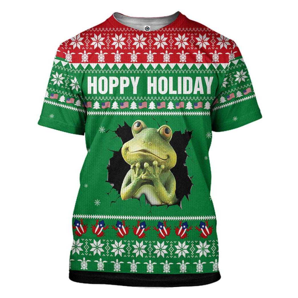 Frog Hoppy Holiday - Christmas Gift For Adults - Hoodie QT309530