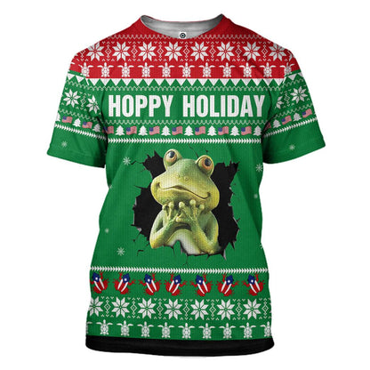 Frog Hoppy Holiday - Christmas Gift For Adults - Hoodie QT309530