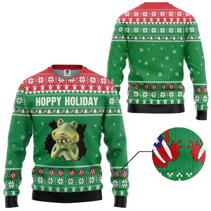 Frog Hoppy Holiday - Christmas Gift For Adults - Hoodie QT309530