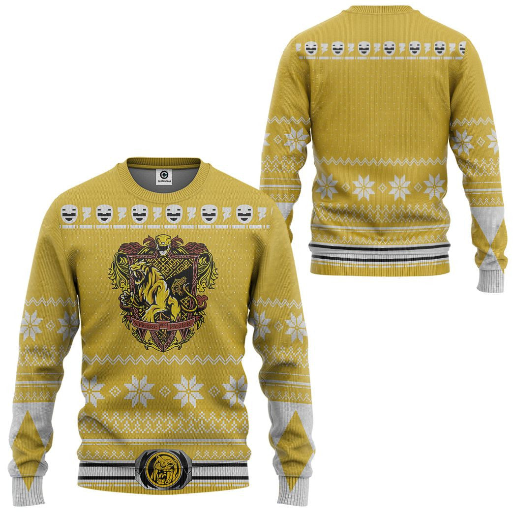 Yellow Power Ranger Pattern Christmas - Hoodie QT309289