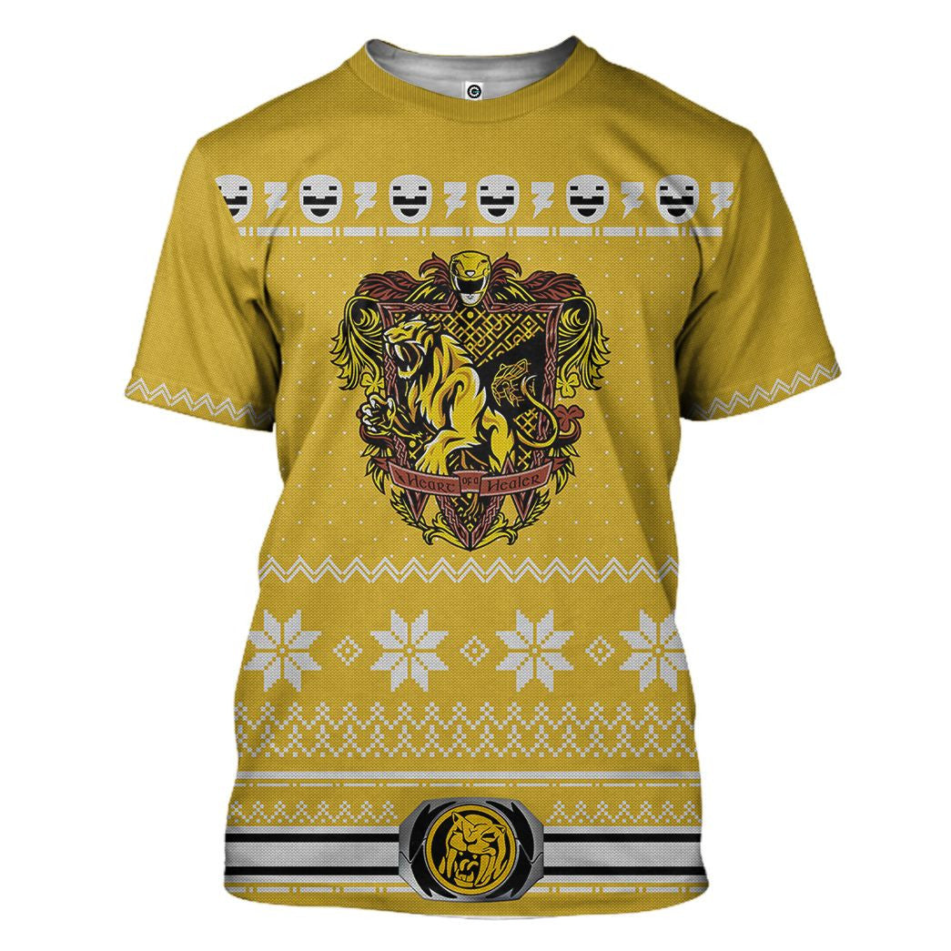 Yellow Power Ranger Pattern Christmas - Hoodie QT309289