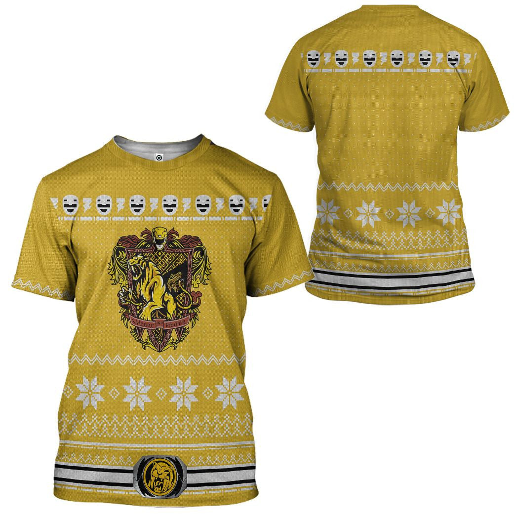 Yellow Power Ranger Pattern Christmas - Hoodie QT309289