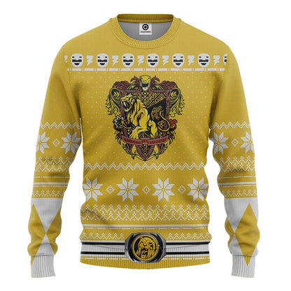Yellow Power Ranger Pattern Christmas - Hoodie QT309289