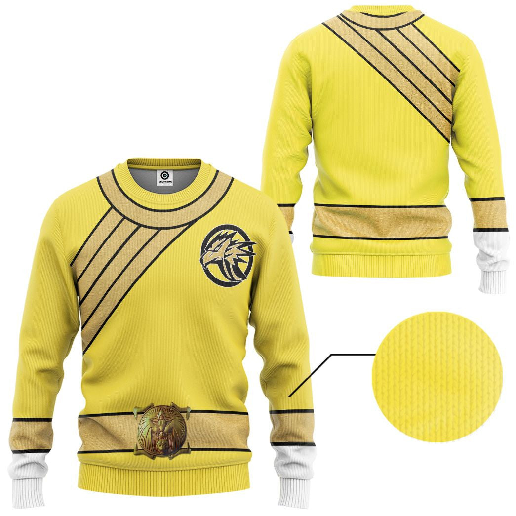 Yellow Wild Force Ranger Custom Cosplay Costume Hoodie QT210310Hg