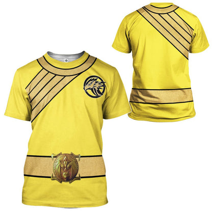 Yellow Wild Force Ranger Custom Cosplay Costume Hoodie QT210310Hg