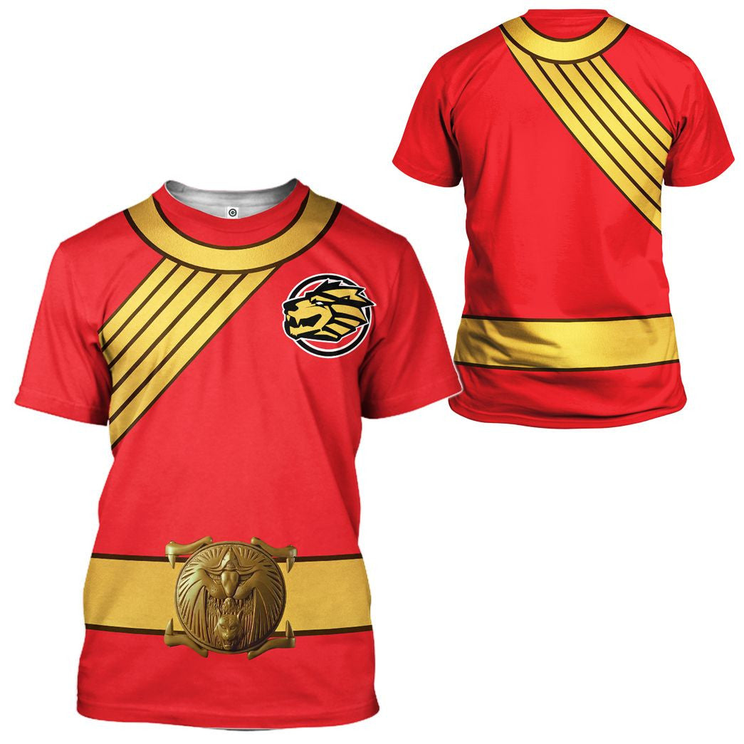 Red Wild Force Ranger Custom Cosplay Costume Hoodie QT208085Tf