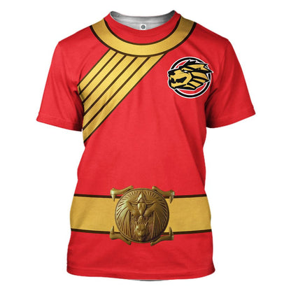 Red Wild Force Ranger Custom Cosplay Costume Hoodie QT208085Tf