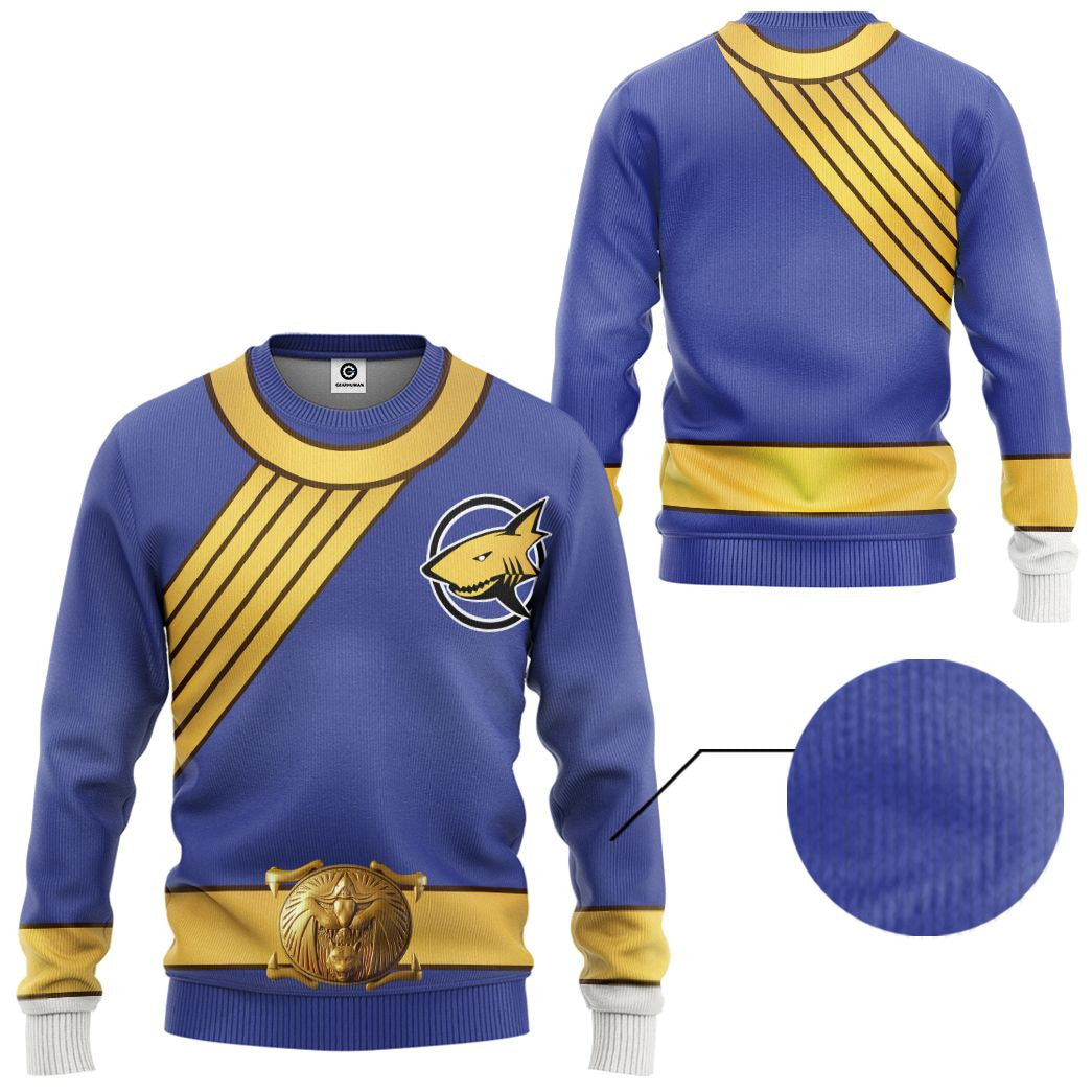 Blue Wild Force Ranger Custom Cosplay Costume Hoodie QT210354Hf