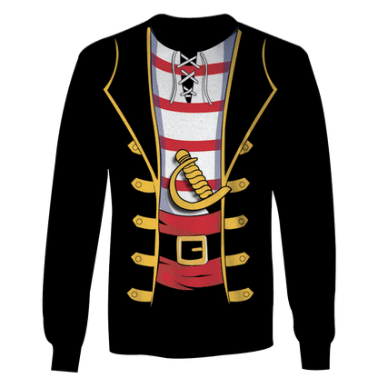 Funny Men's Pirate Custom Cosplay Costume T-shirt - Hoodies QT210706Hf