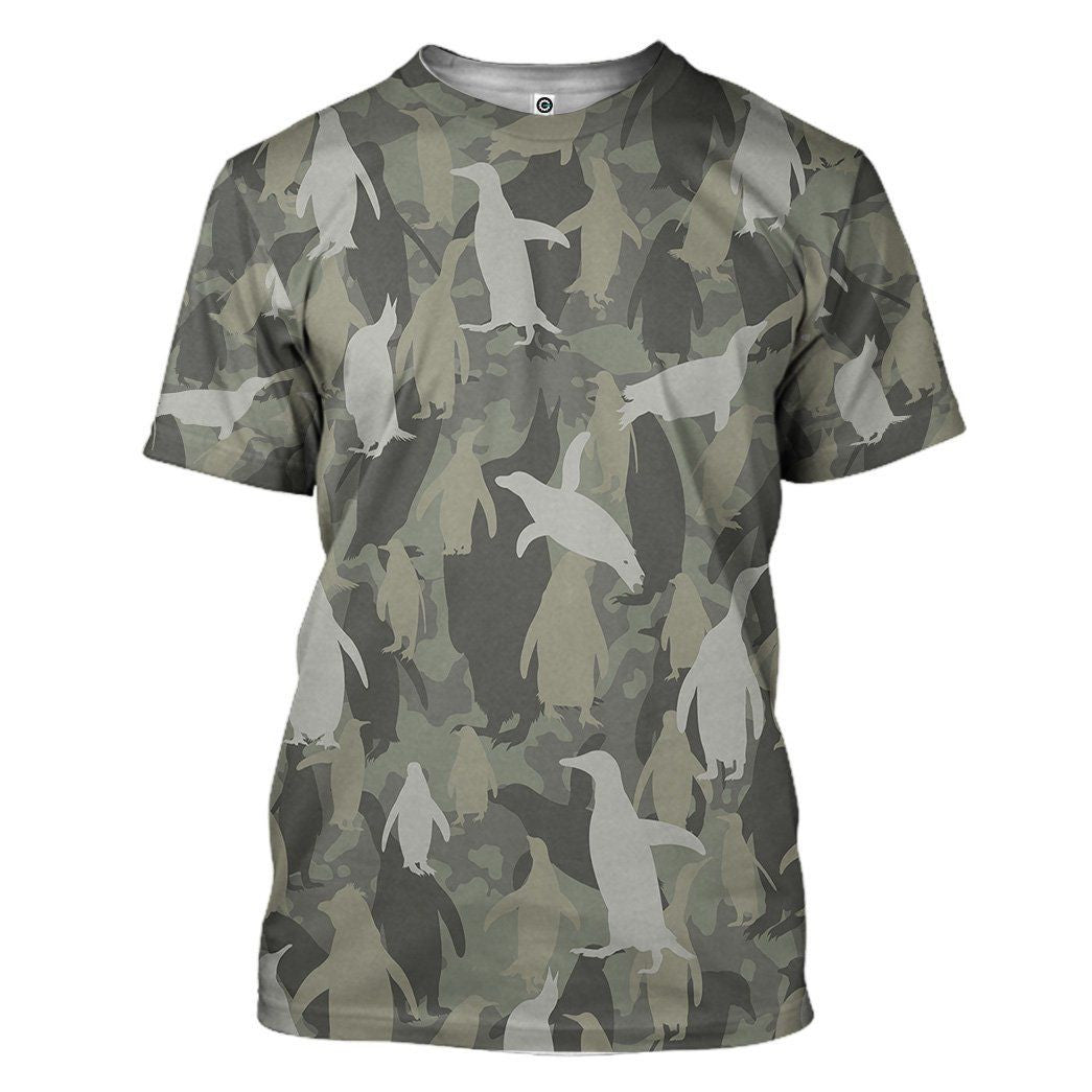  Penguins Camo Custom Tshirt Hoodie QT301139Tf