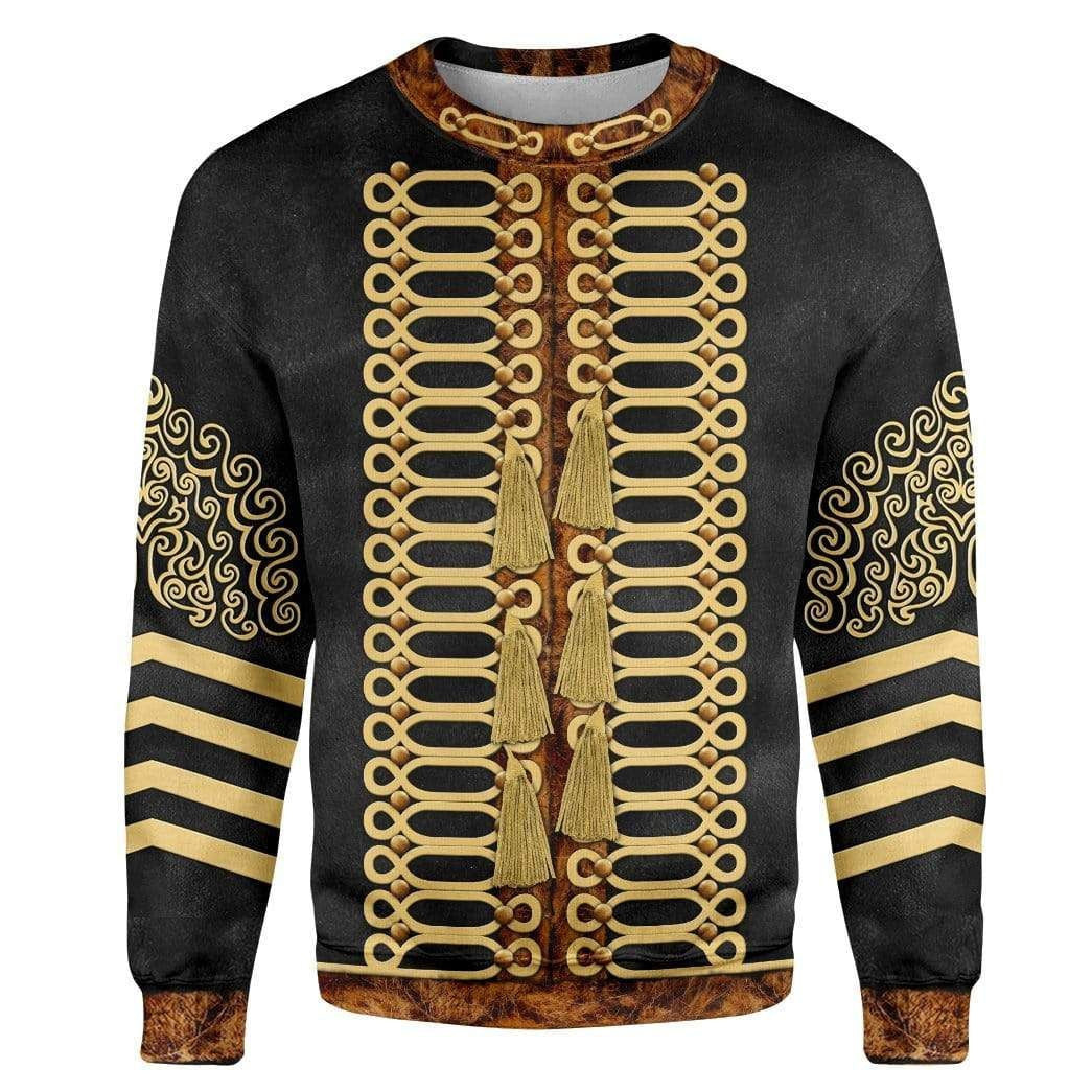 Jimi Hendrix outfit Custom Cosplay Costume Zip Hoodie Sweatshirt QT209107Hf