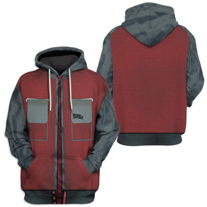 Back To The Future Movie Marty Mcfly Cosplay Costume - Hoodie