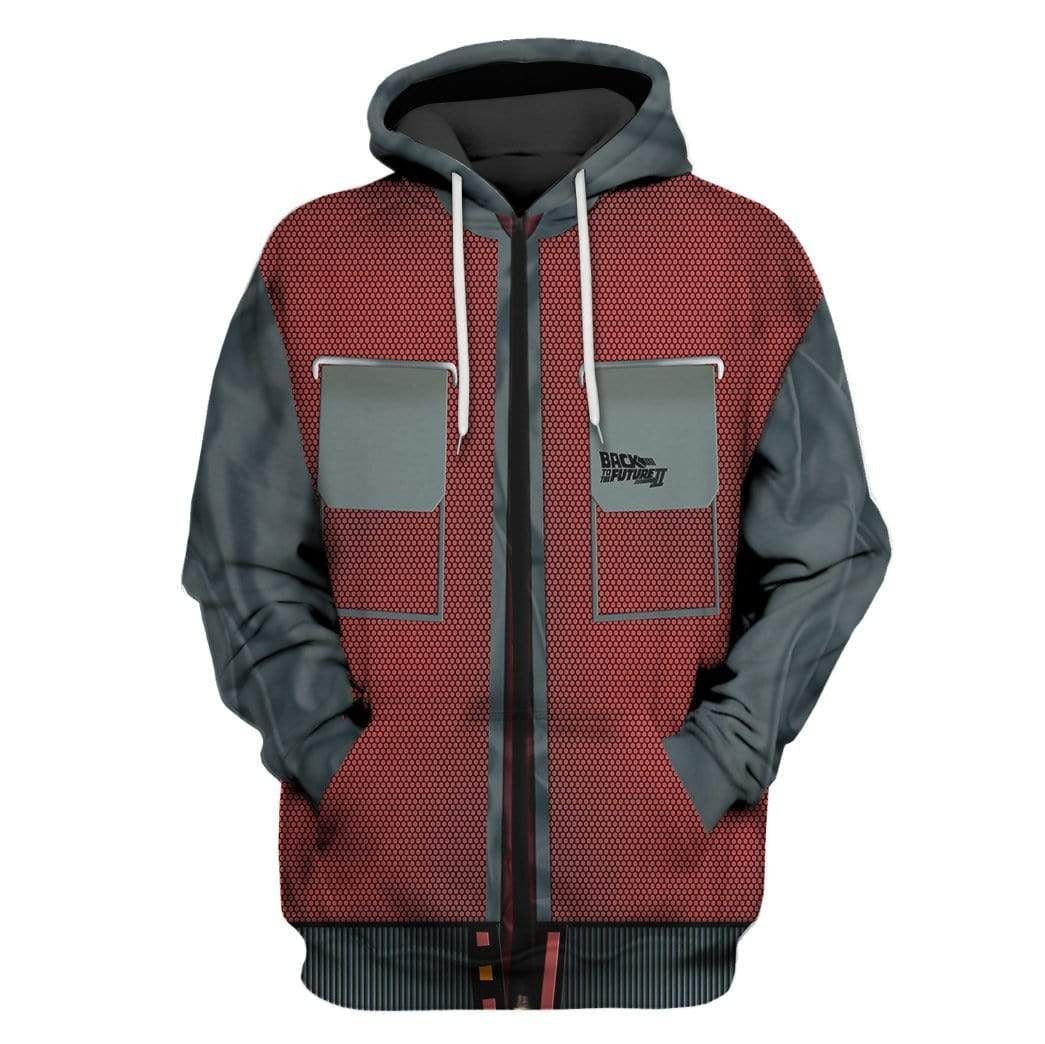 Back To The Future Movie Marty Mcfly Cosplay Costume - Hoodie