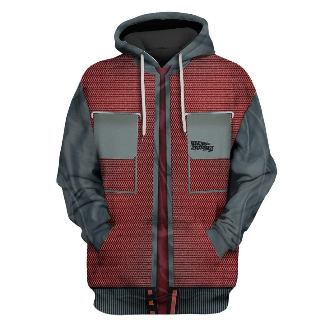 Back To The Future Movie Marty Mcfly Cosplay Costume - Hoodie