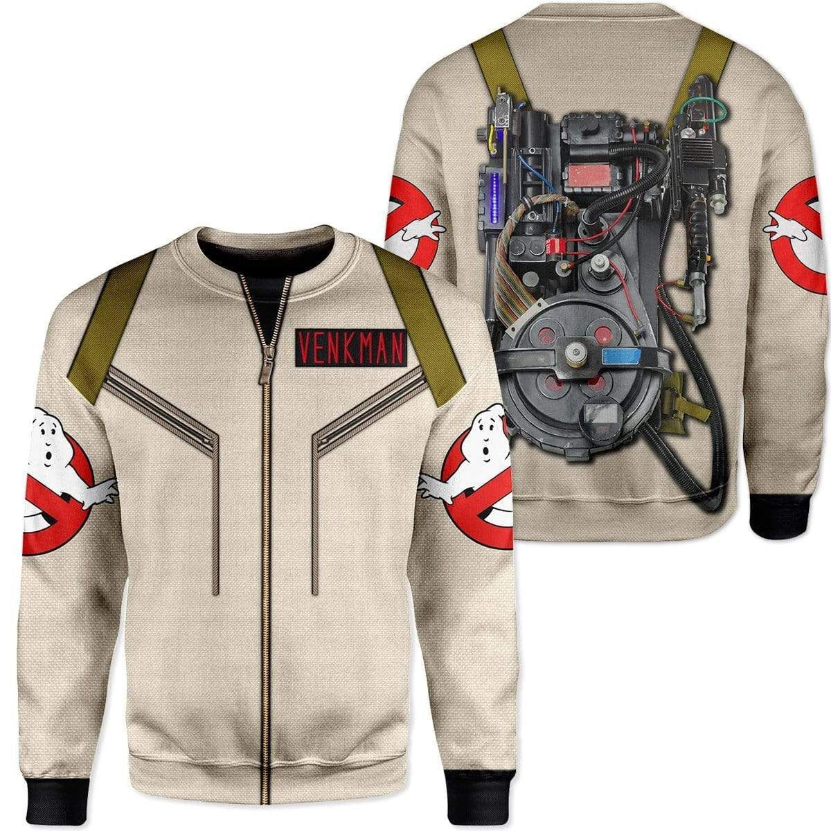 Ghostbusters venkman hero Custom Cosplay Costume Zip Hoodie Sweatshirt QT208553Hc