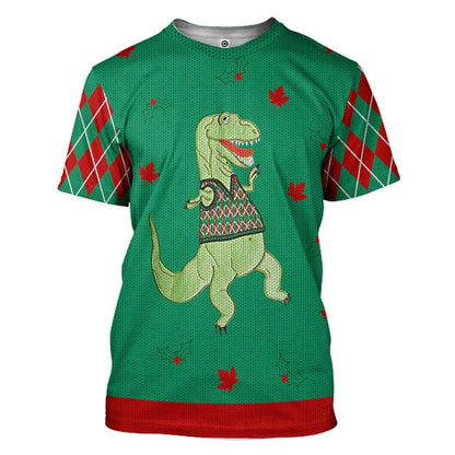  Dinosaur Ugly Sweater Custom Tshirt Hoodie QT207071Hc