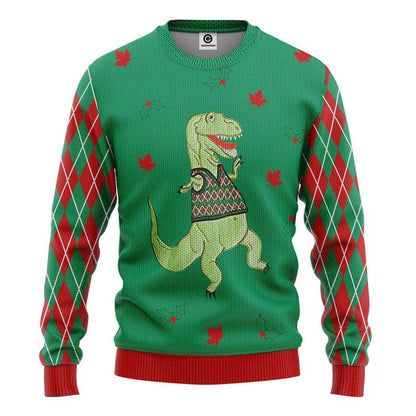  Dinosaur Ugly Sweater Custom Tshirt Hoodie QT207071Hc