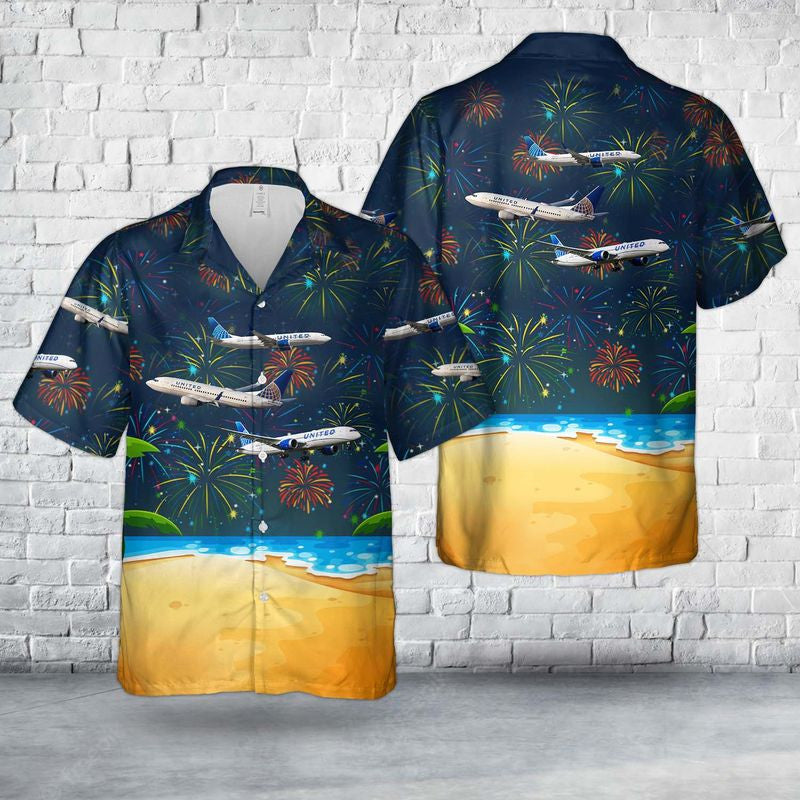 3D All Over Printed United Airlines Fleet 4th Of July Hawaiian