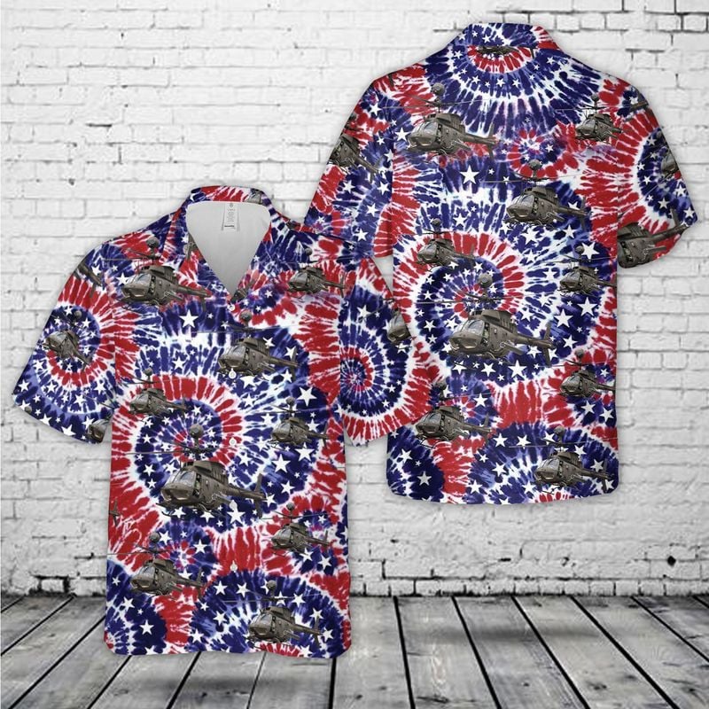 US Army OH-58D Kiowa Warrior, 4th Of July Hawaiian Shirt