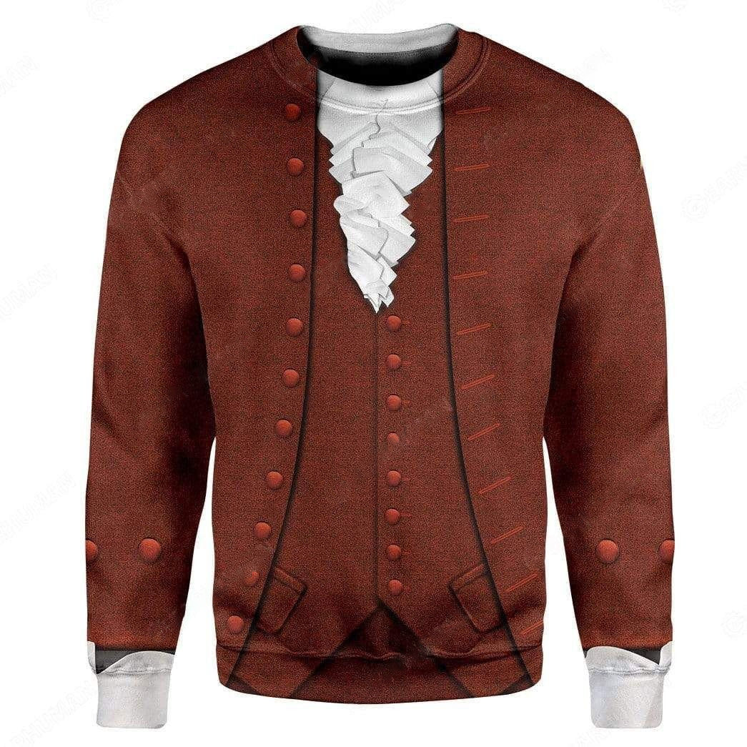 Benjamin Franklin Custom Cosplay Costume Zip Hoodie Long Sleeve QT210449Hf