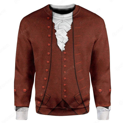 Benjamin Franklin Custom Cosplay Costume Zip Hoodie Long Sleeve QT210449Hf