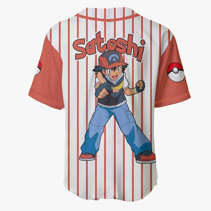 Ash Ketchum Satoshi Baseball Jersey