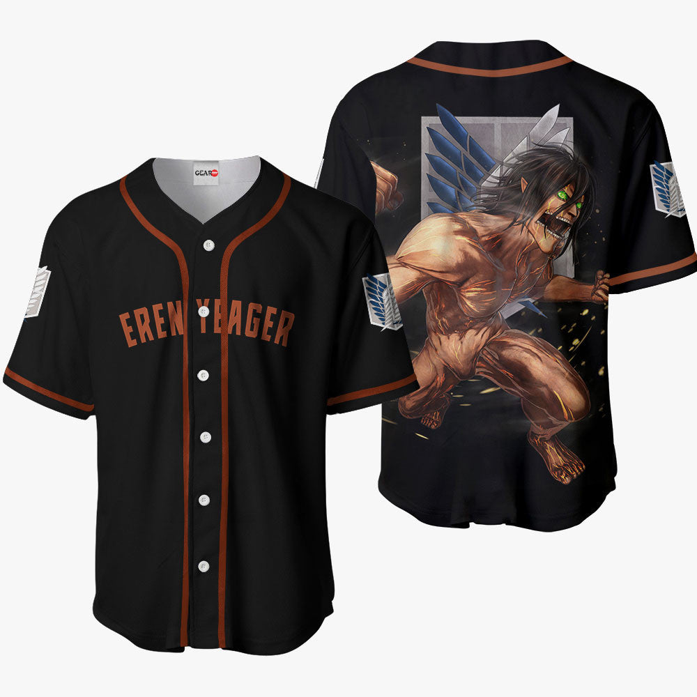 Eren Yeager Titan Baseball Jersey