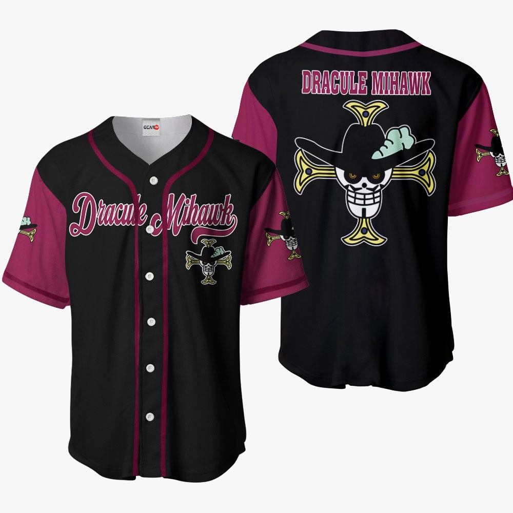 Dracule Mihawk Jolly Roger Baseball Jersey