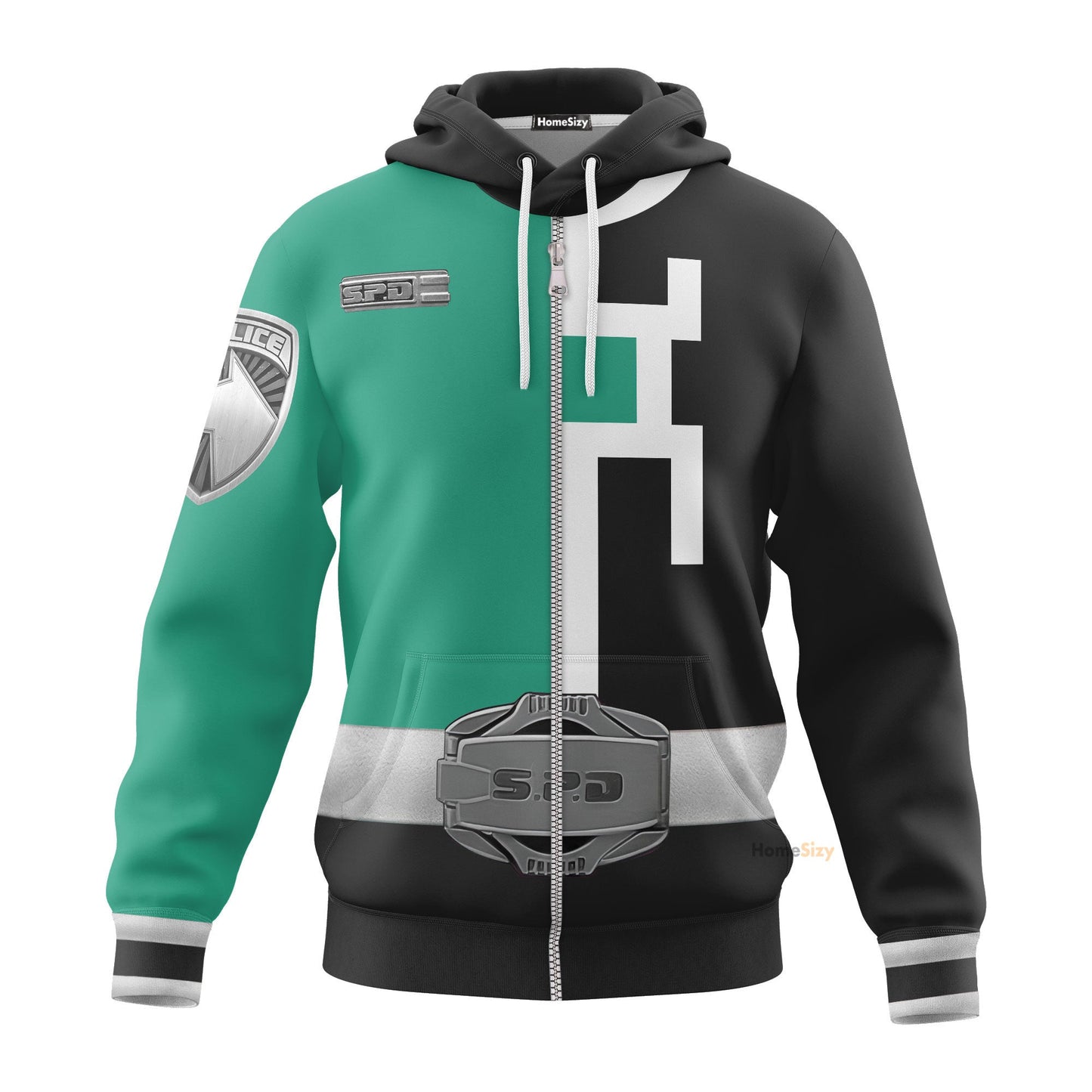 Green Power Rangers S.P.D. Custom Cosplay Costume Hoodie