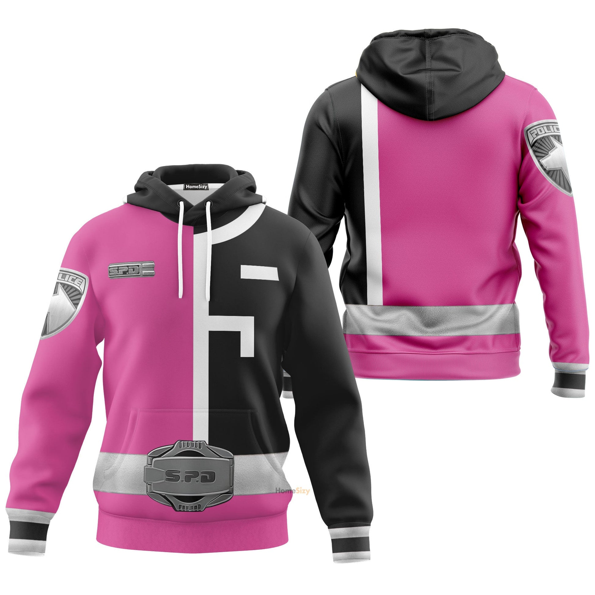 Pink Power Rangers S.P.D. Custom Cosplay Costume Hoodie