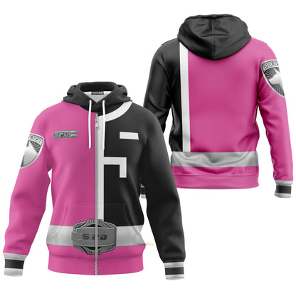 Pink Power Rangers S.P.D. Custom Cosplay Costume Hoodie