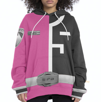 Pink Power Rangers S.P.D. Custom Cosplay Costume Hoodie