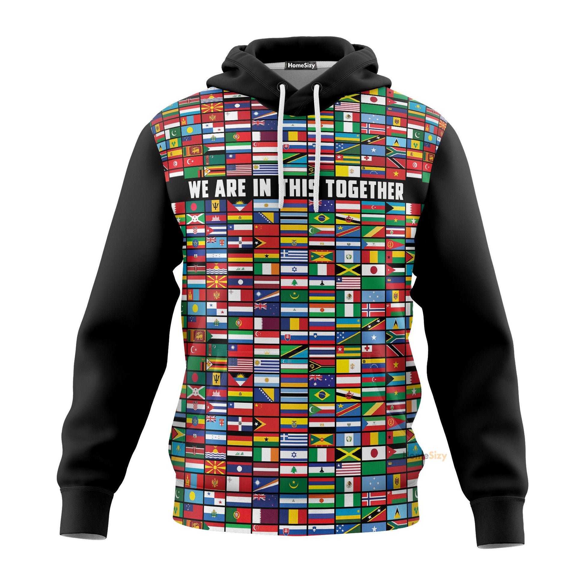  World Flags We Are In This Together Custom Hoodie QT304147Hf