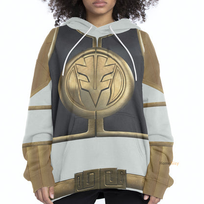 White Mighty Morphin Power Rangers V4 - Cosplay Costume Hoodie QT205136