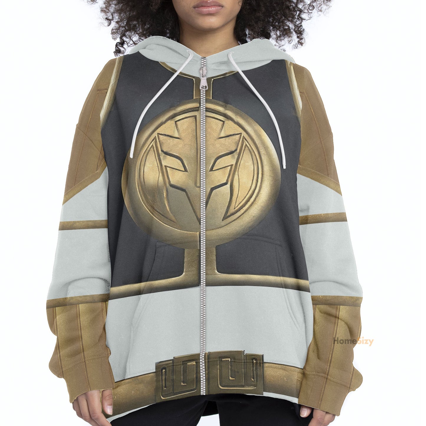 White Mighty Morphin Power Rangers V4 - Cosplay Costume Hoodie QT205136
