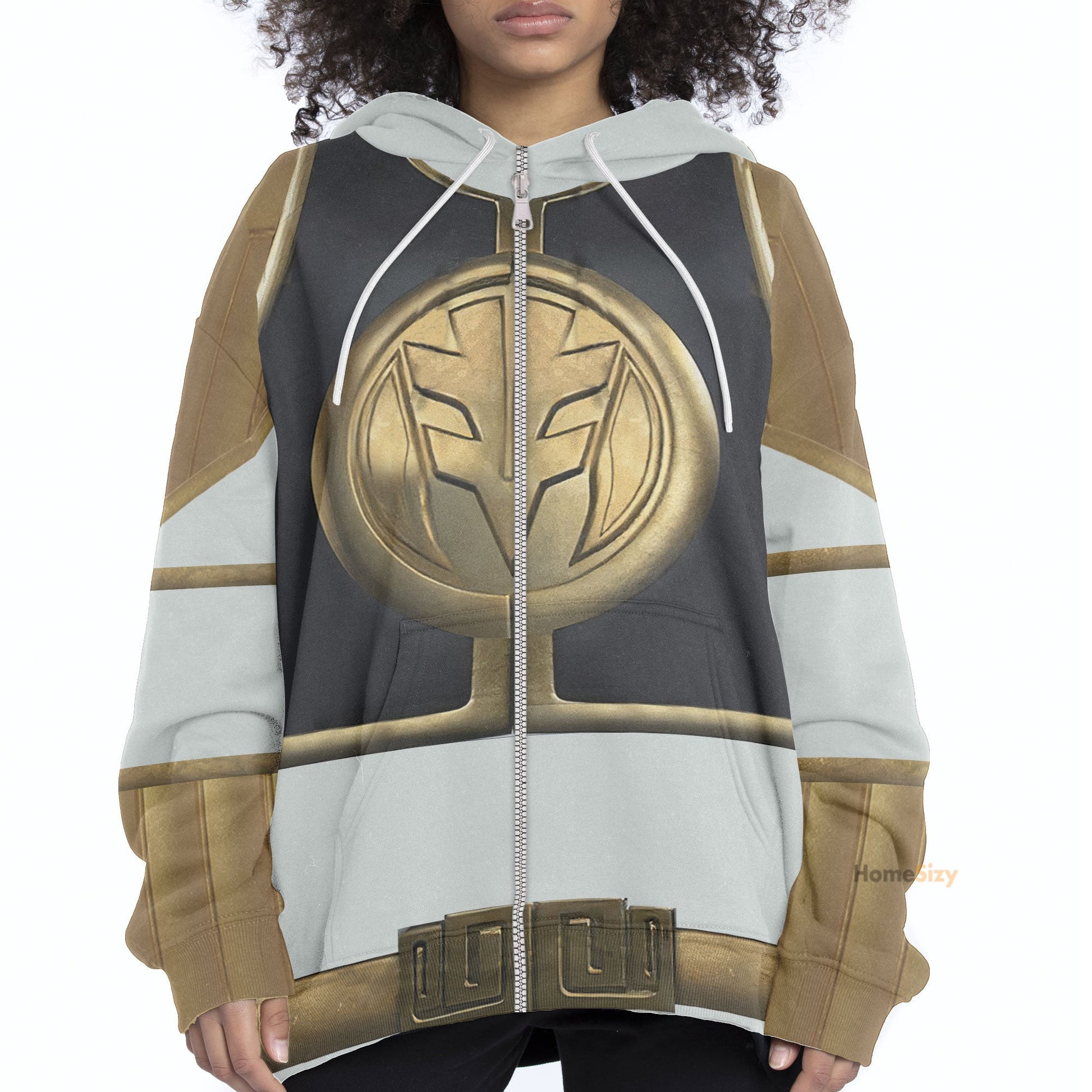 White Mighty Morphin Power Rangers V4 - Cosplay Costume Hoodie QT205136