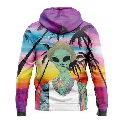 Alien Smoking Custom Hoodie
