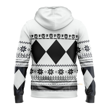 White Mighty Morphin Power Rangers V1 - Cosplay Costume Hoodie QT211320