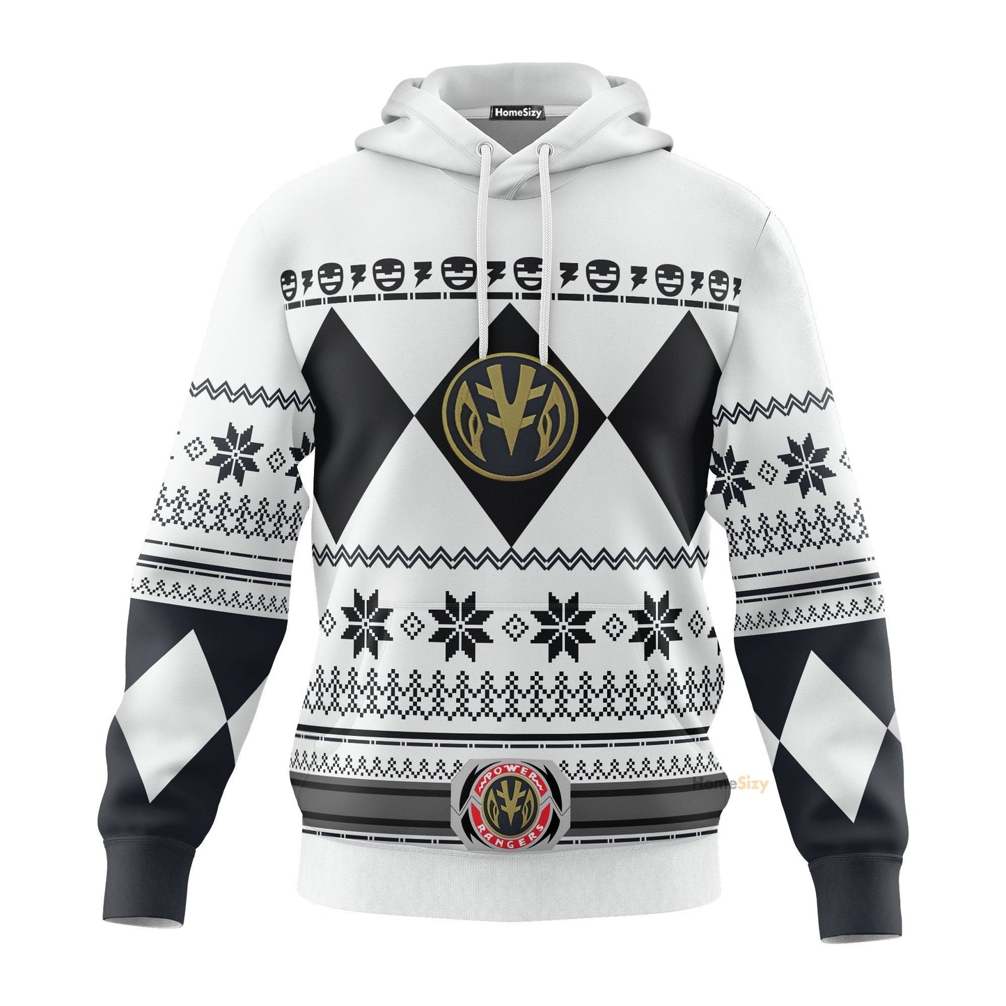 White Mighty Morphin Power Rangers V1 - Cosplay Costume Hoodie QT211320