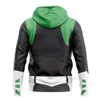 Psycho Rangers Green Psycho Custom Cosplay Costume Hoodie QT308367