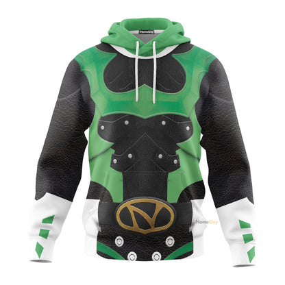 Psycho Rangers Green Psycho Custom Cosplay Costume Hoodie QT308367