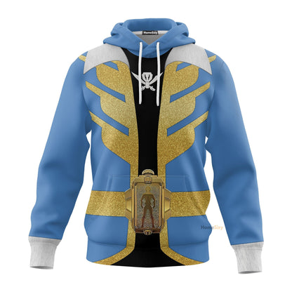 Power Rangers Megaforce Blue Ranger Custom Cosplay Costume Hoodie QT308426