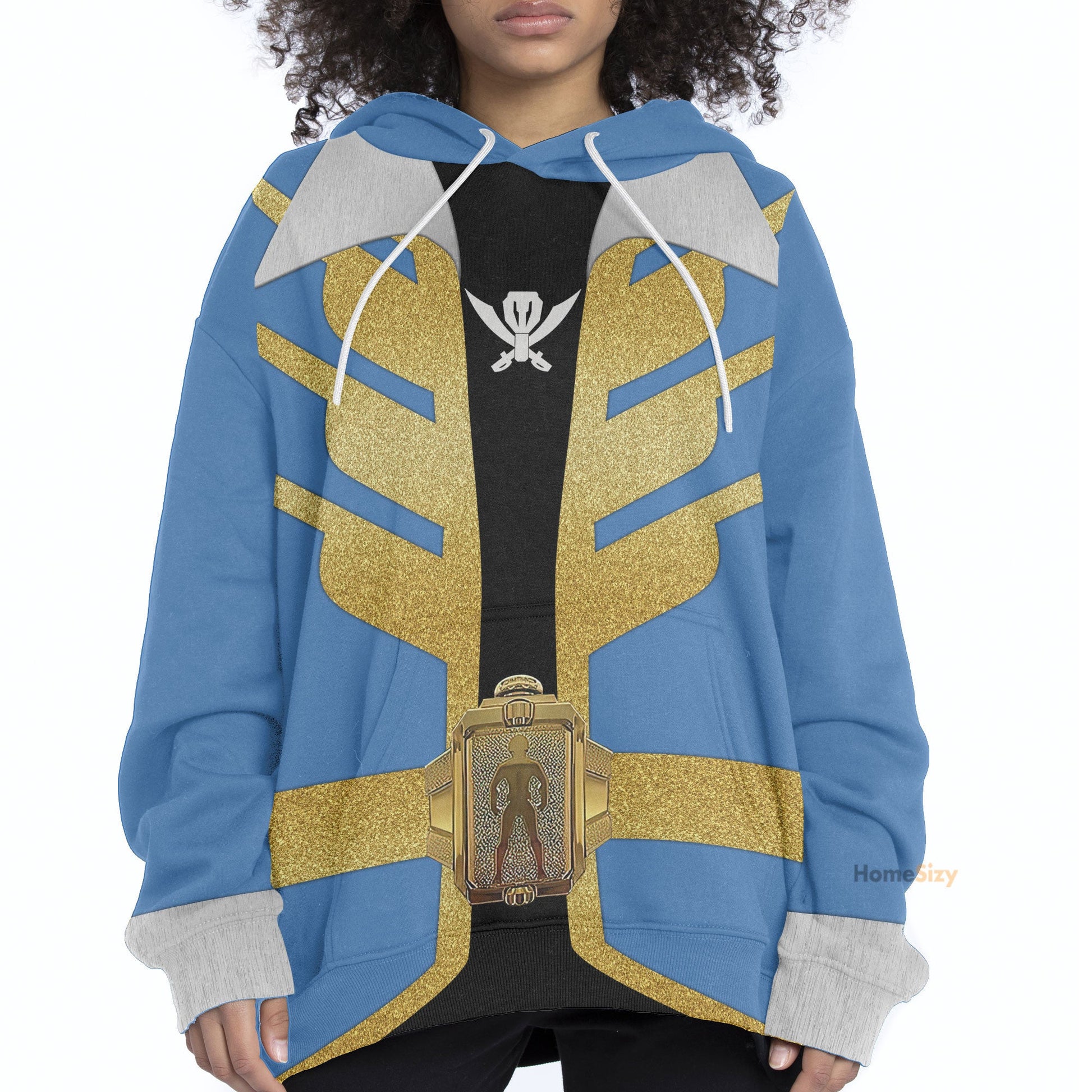 Power Rangers Megaforce Blue Ranger Custom Cosplay Costume Hoodie QT308426