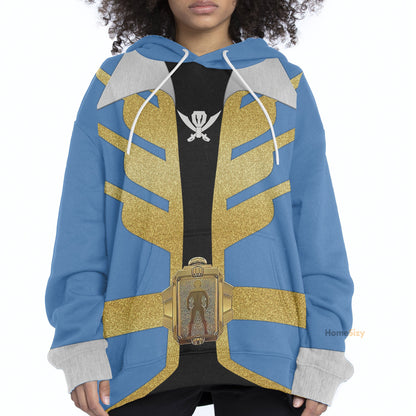 Power Rangers Megaforce Blue Ranger Custom Cosplay Costume Hoodie QT308426