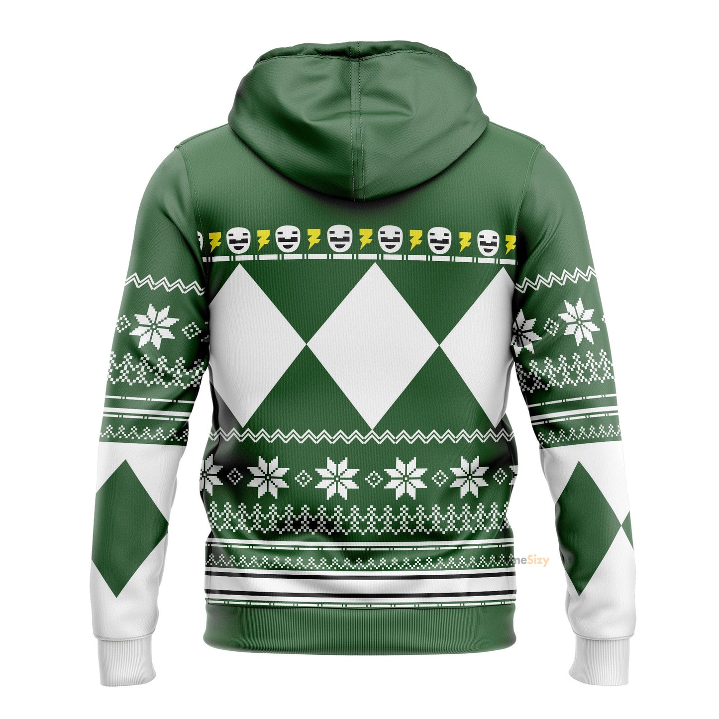 Green Mighty Morphin Power Rangers V1 - Cosplay Costume Hoodie QT210735