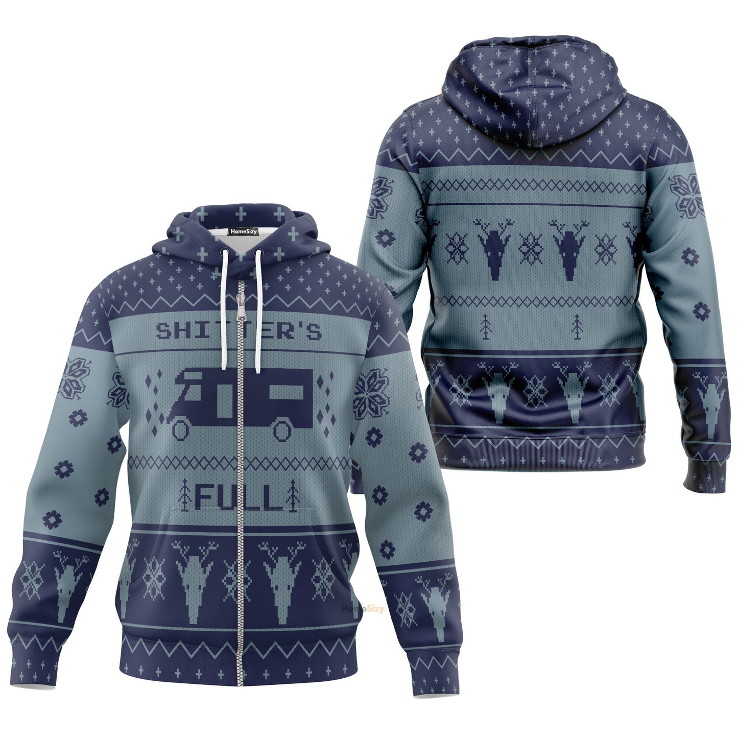 Shitters Christmas Blue Custom Cosplay Hoodie Apparel QT211394Hf