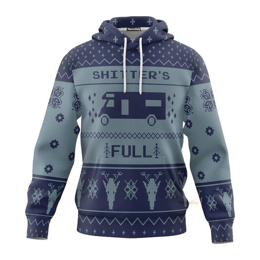 Shitters Christmas Blue Custom Cosplay Hoodie Apparel QT211394Hf