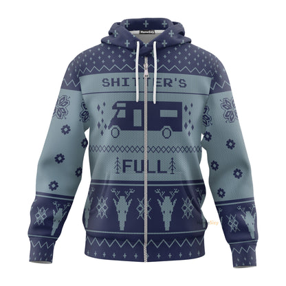 Shitters Christmas Blue Custom Cosplay Hoodie Apparel QT211394Hf