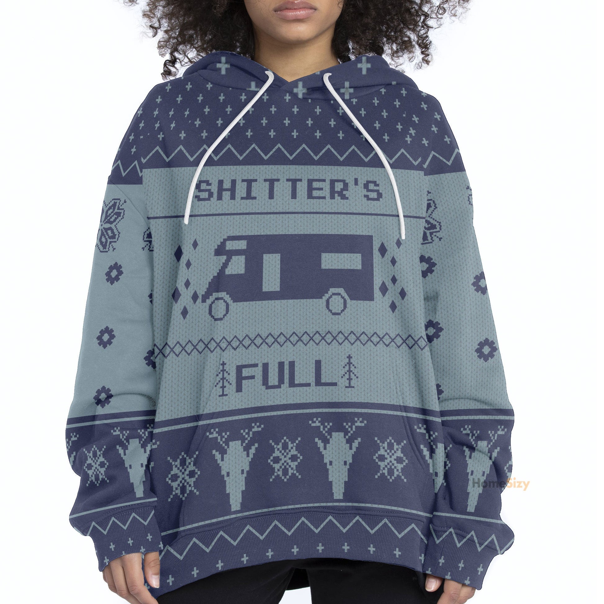 Shitters Christmas Blue Custom Cosplay Hoodie Apparel QT211394Hf